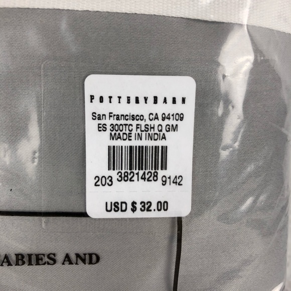 POTTERY BARN Essential Queen Flat Sheet 300 Thread - Picture 3 of 7